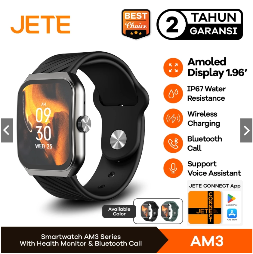 Smartwatch Amoled JETE AM3 Wireless Charging IPX67