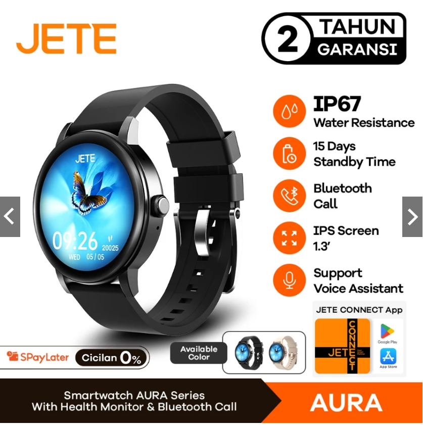 Smartwatch JETE Aura Sport Mode 100+ with IP67 Wireless Charging