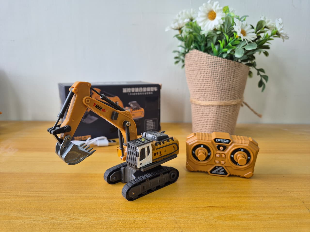 RC Excavator 11 Channel 1:64 Alloy Remote Control Excavator Mini - Foto 6